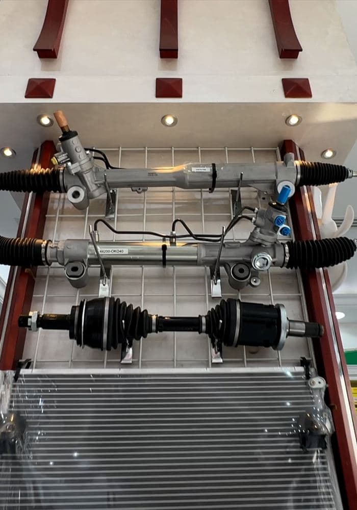 Automotive spare parts display at Speedway